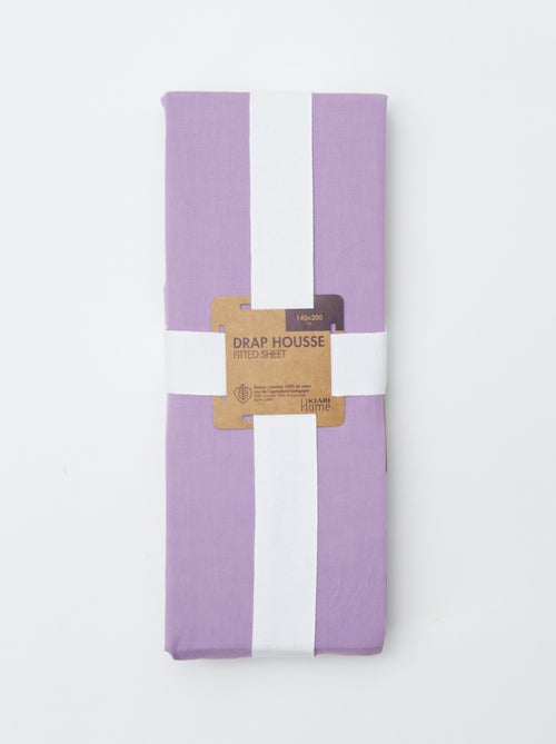 Katoenen hoeslaken voor 2-persoonsbed (140x200 cm) - Kiabi Home - Kiabi
