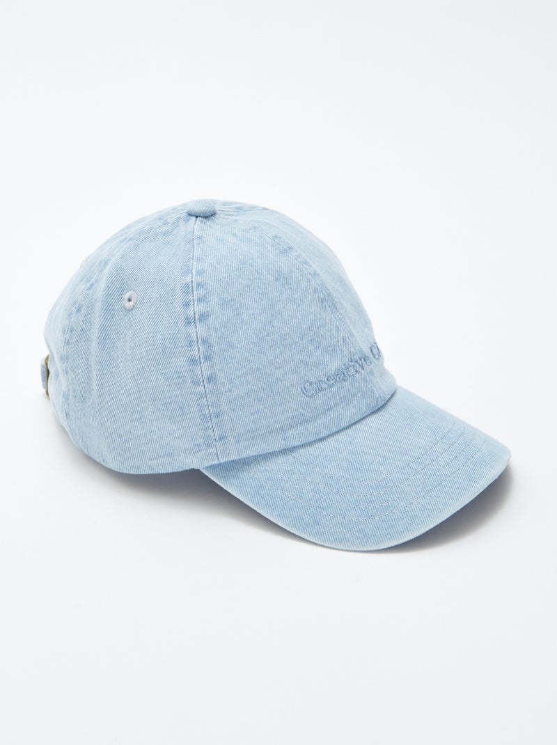 Katoenen honkbalpet BLAUW - Kiabi