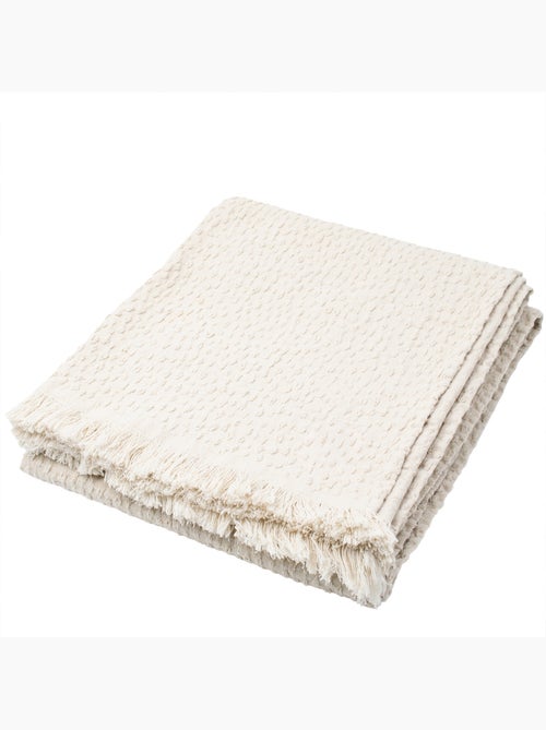 Katoenen jacquard deken met traanmotief - Kiabi Katoenen jacquard deken met traanmotief - Kiabi