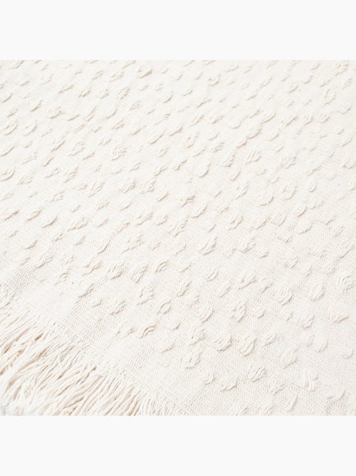 Katoenen jacquard deken met traanmotief - Kiabi Katoenen jacquard deken met traanmotief - Kiabi