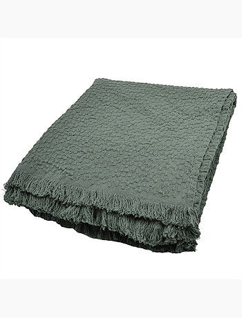 Katoenen jacquard deken met traanmotief