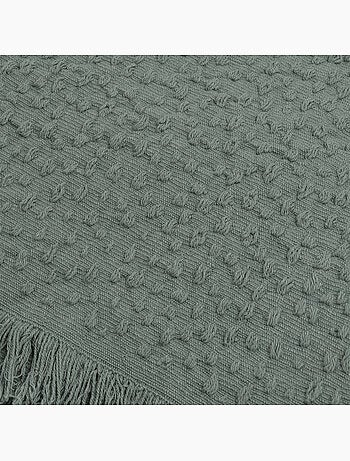 Katoenen jacquard deken met traanmotief