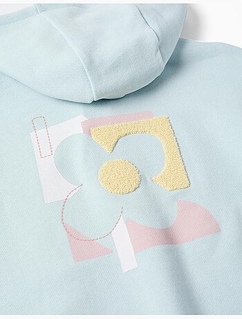 Katoenen jas met capuchon en bloemenprint