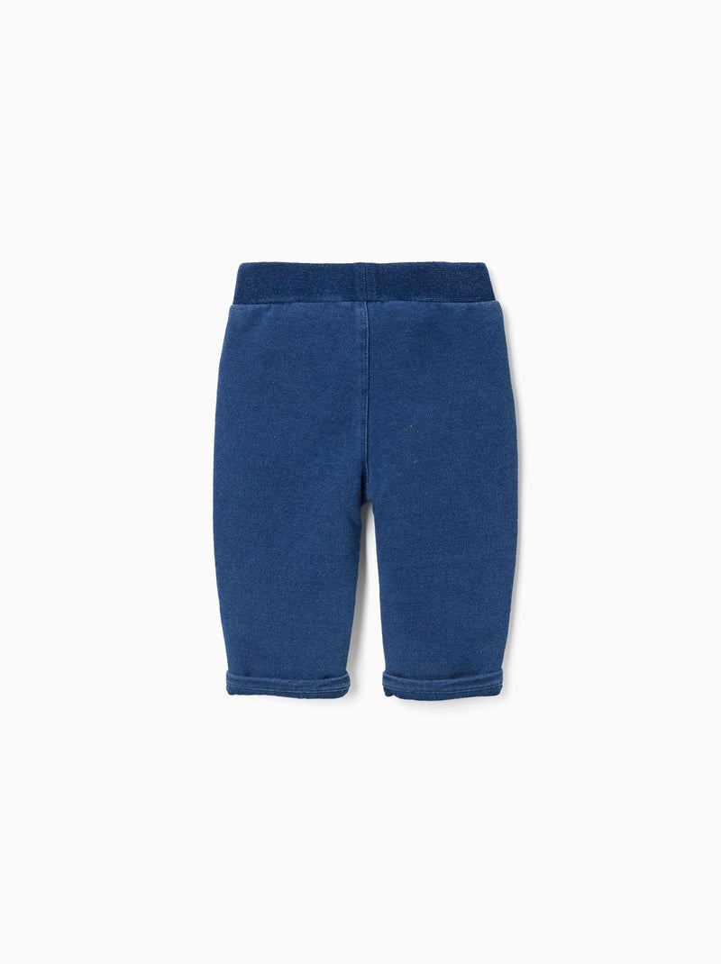 Katoenen jeans met decoratieve zakken Blauw Blauw - Kiabi