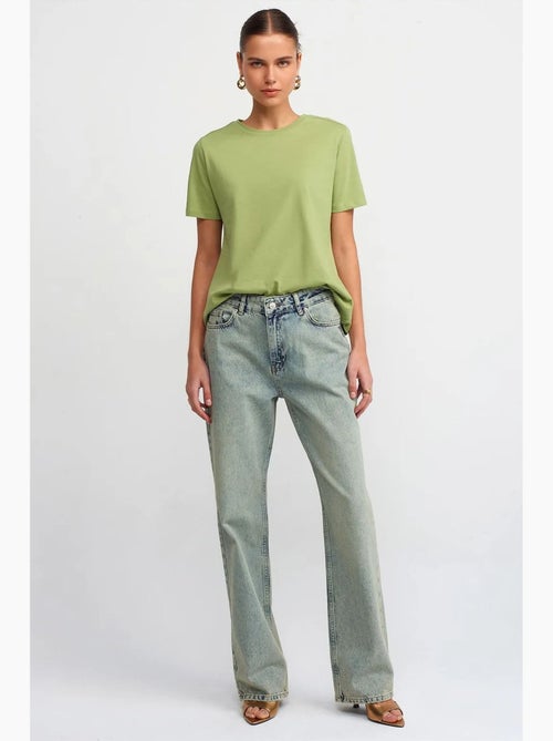 Katoenen jeans met lage taille en rechte pijp dilvin - Kiabi Katoenen jeans met lage taille en rechte pijp dilvin - Kiabi