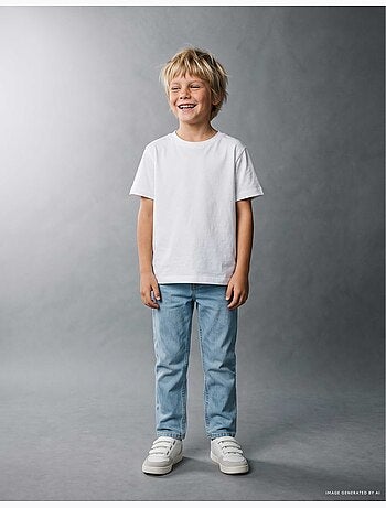 Katoenen jeans met rechte pasvorm