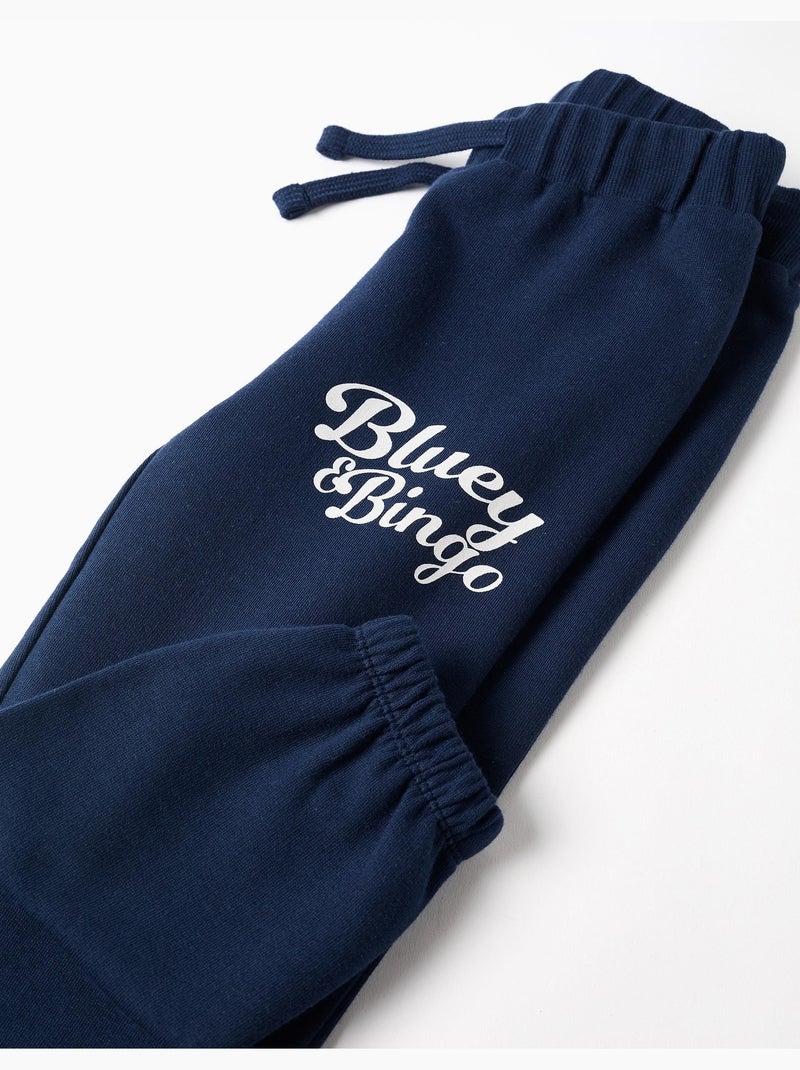 Katoenen jogging set met Bluey print Donkerblauw - Kiabi