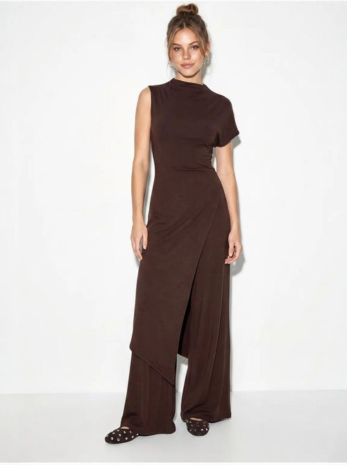 Katoenen jumpsuit met wijde pijpen lucci - Kiabi