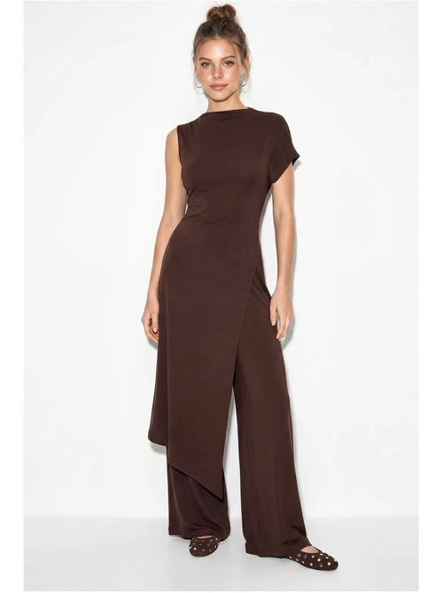 Katoenen jumpsuit met wijde pijpen lucci - Kiabi