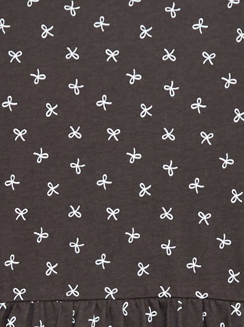 Katoenen jurk met motiefje - Kiabi