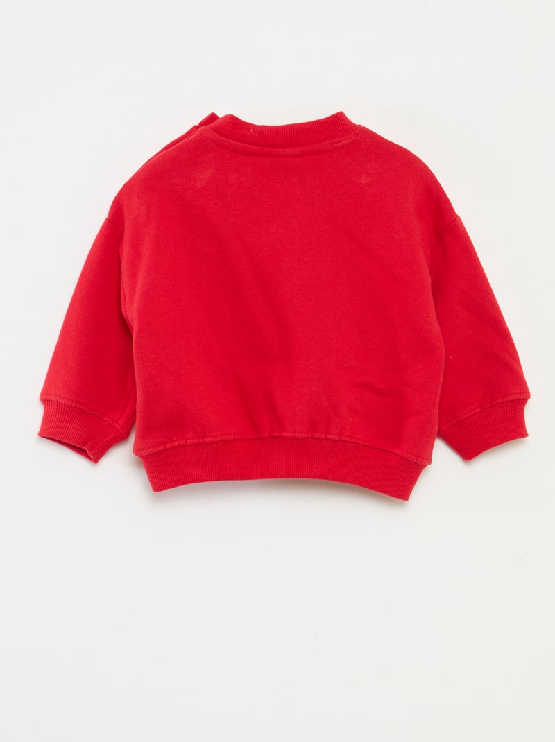 Katoenen kerstsweater 'Disney' 'Mickey' Rood - Kiabi