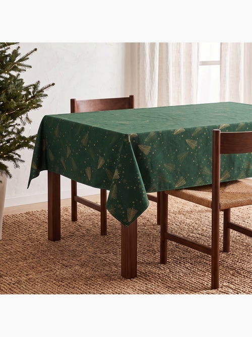 Katoenen kersttafelkleed, gouden kerstbomen en sterren in reliëf - gamusi - Kiabi Katoenen kersttafelkleed, gouden kerstbomen en sterren in reliëf - gamusi - Kiabi
