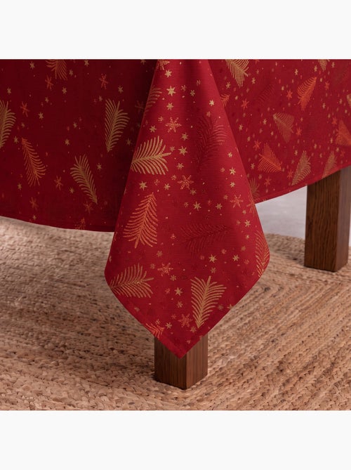 Katoenen kersttafelkleed, gouden kerstbomen en sterren in reliëf - gamusi - Kiabi Katoenen kersttafelkleed, gouden kerstbomen en sterren in reliëf - gamusi - Kiabi