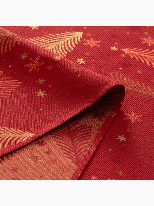 Katoenen kersttafelkleed, gouden kerstbomen en sterren in reliëf - gamusi - Kiabi Katoenen kersttafelkleed, gouden kerstbomen en sterren in reliëf - gamusi - Kiabi