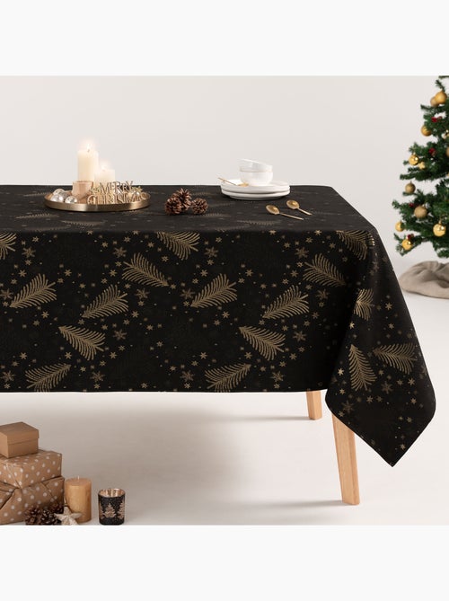 Katoenen kersttafelkleed, gouden kerstbomen en sterren in reliëf - gamusi - Kiabi Katoenen kersttafelkleed, gouden kerstbomen en sterren in reliëf - gamusi - Kiabi