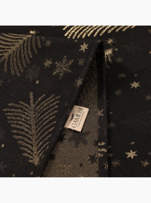 Katoenen kersttafelkleed, gouden kerstbomen en sterren in reliëf - gamusi - Kiabi Katoenen kersttafelkleed, gouden kerstbomen en sterren in reliëf - gamusi - Kiabi