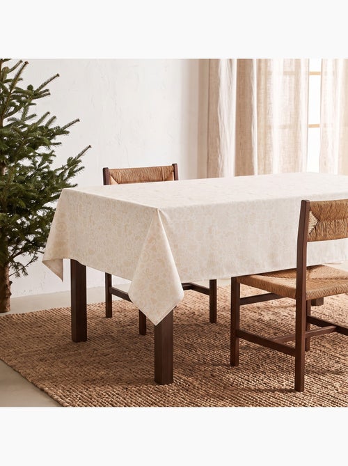 Katoenen kersttafelkleed, gouden kerstmotieven in reliëf - gamusi - Kiabi Katoenen kersttafelkleed, gouden kerstmotieven in reliëf - gamusi - Kiabi