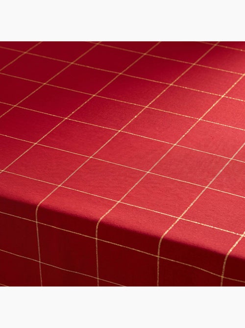 Katoenen kersttafelkleed met ruitpatroon en lurex-garen in reliëf - gamusi. - Kiabi Katoenen kersttafelkleed met ruitpatroon en lurex-garen in reliëf - gamusi. - Kiabi