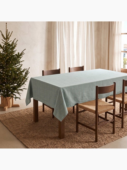Katoenen kersttafelkleed met ruitpatroon en lurex-garen in reliëf - gamusi. - Kiabi