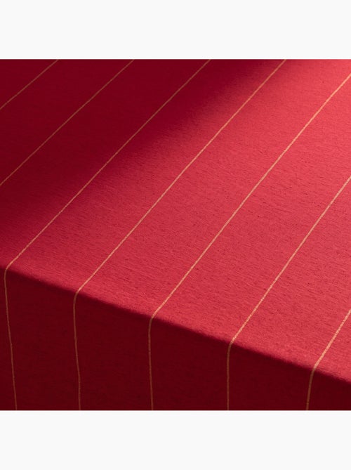 Katoenen kersttafelkleed met strepen en lurex-garen in reliëf - gamusi. - Kiabi Katoenen kersttafelkleed met strepen en lurex-garen in reliëf - gamusi. - Kiabi