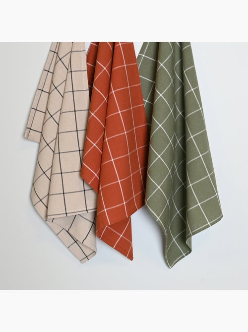 Katoenen keukenhanddoek met ruitpatroon - Kiabi