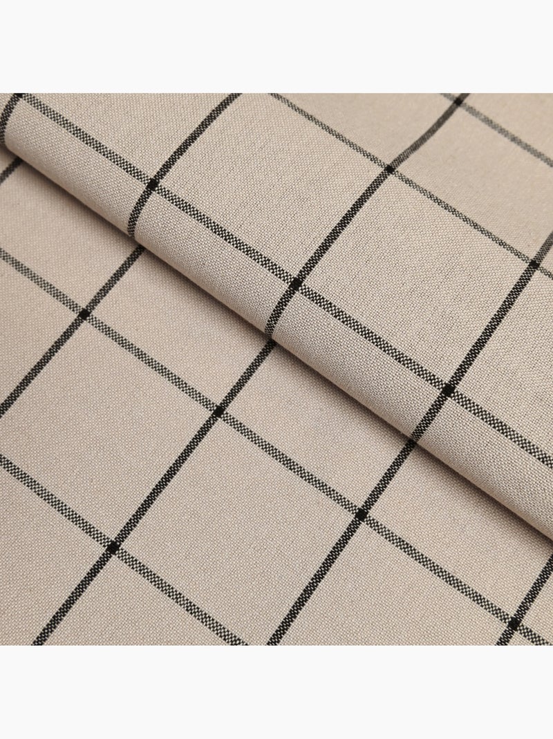 Katoenen keukenhanddoek met ruitpatroon Beige - Kiabi