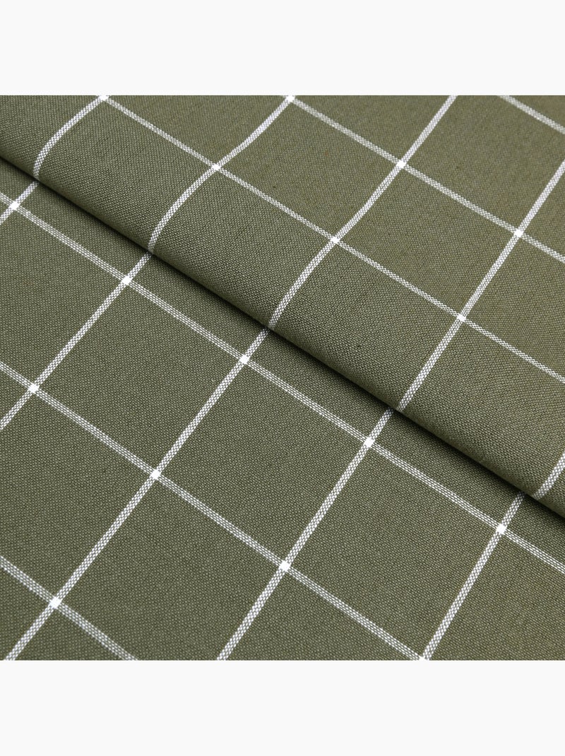 Katoenen keukenhanddoek met ruitpatroon Kaki - Kiabi
