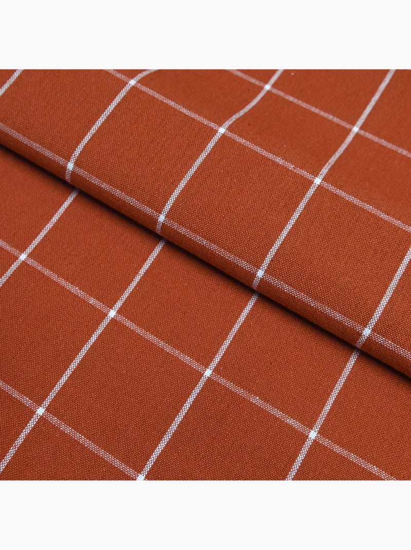 Katoenen keukenhanddoek met ruitpatroon Koraaloranje - Kiabi