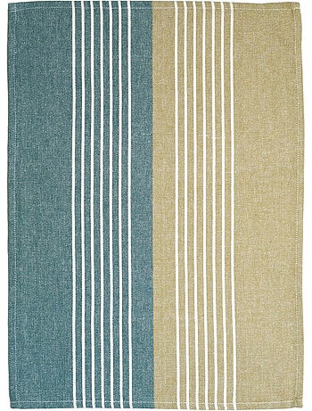 Katoenen keukenhanddoek met tweekleurige strepen