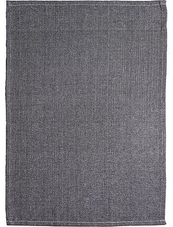 Katoenen keukenhanddoek, visgraatmotief geweven