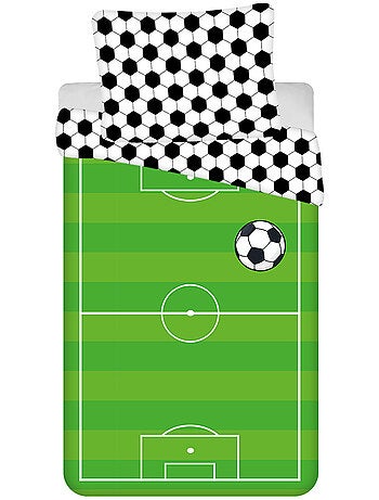 Katoenen kinderbeddengoed 'Football' 140 x 200 cm + kussensloop 70 x 90 cm – Jerry Fabrics