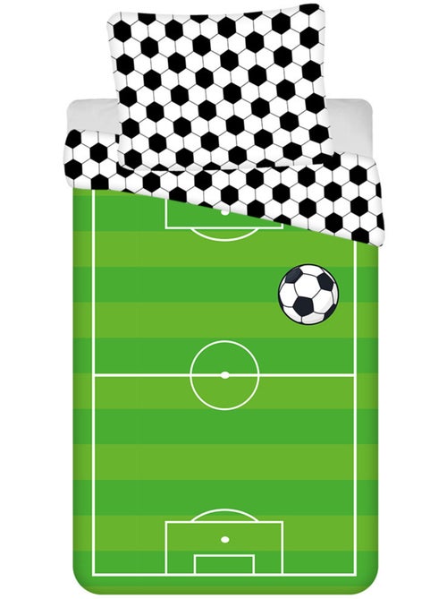 Katoenen kinderbeddengoed 'Football' 140 x 200 cm + kussensloop 70 x 90 cm – Jerry Fabrics - Kiabi