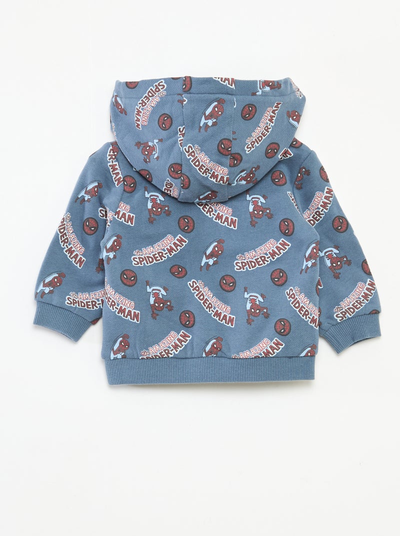 Katoenen Marvel-hoodie met Spiderman-print Blauw - Kiabi