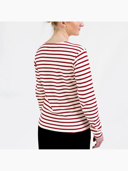 Katoenen matrozenhemd 'Breizh Océan', unisex T-shirt met dikke strepen van biologisch katoen - Kiabi