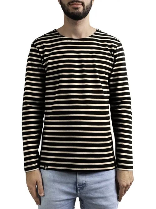 Katoenen matrozenhemd 'Breizh Océan', unisex T-shirt met dikke strepen van biologisch katoen - Kiabi Katoenen matrozenhemd 'Breizh Océan', unisex T-shirt met dikke strepen van biologisch katoen - Kiabi