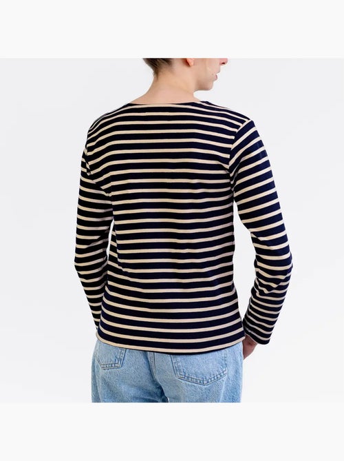 Katoenen matrozenhemd 'Breizh Océan', unisex T-shirt met dikke strepen van biologisch katoen - Kiabi Katoenen matrozenhemd 'Breizh Océan', unisex T-shirt met dikke strepen van biologisch katoen - Kiabi