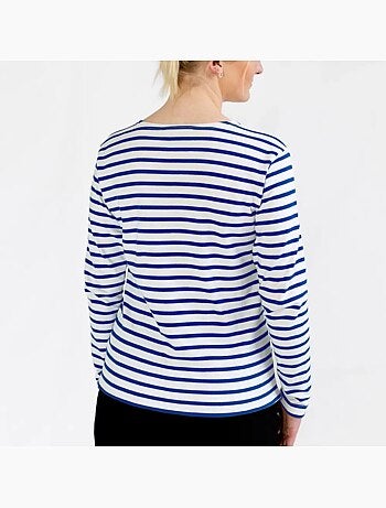 Katoenen matrozenhemd 'Breizh Océan', unisex T-shirt met dikke strepen van biologisch katoen