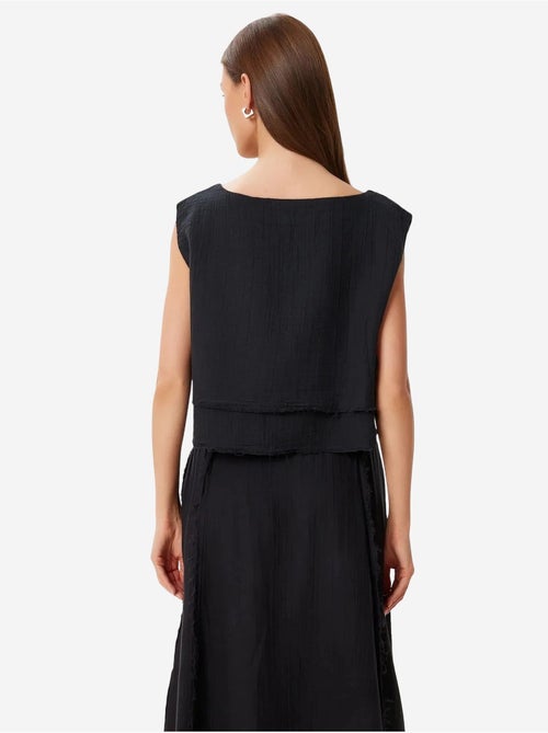 Katoenen mouwloze blouse en set met wijde broekrok istanbul - Kiabi