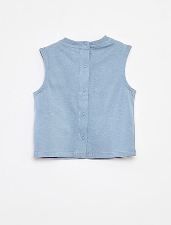 Katoenen mouwloze top met print 'Disney'