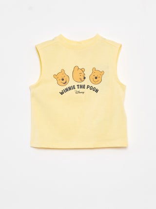 Katoenen mouwloze top met print 'Disney'