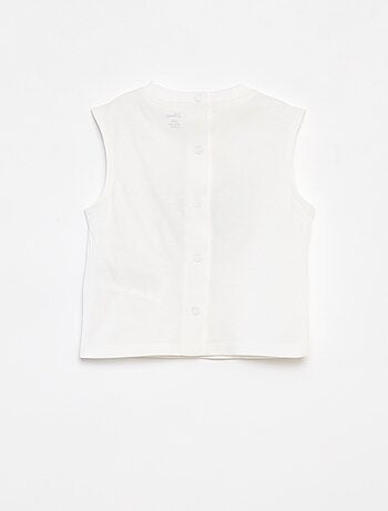 Katoenen mouwloze top met print 'Disney'