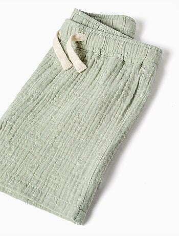 Katoenen overhemd en korte broek set