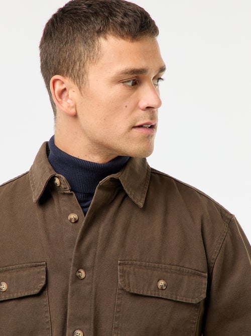 Katoenen overhemd met lange mouwen - Kiabi