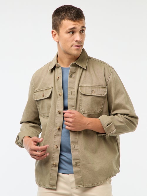 Katoenen overhemd met lange mouwen - Kiabi