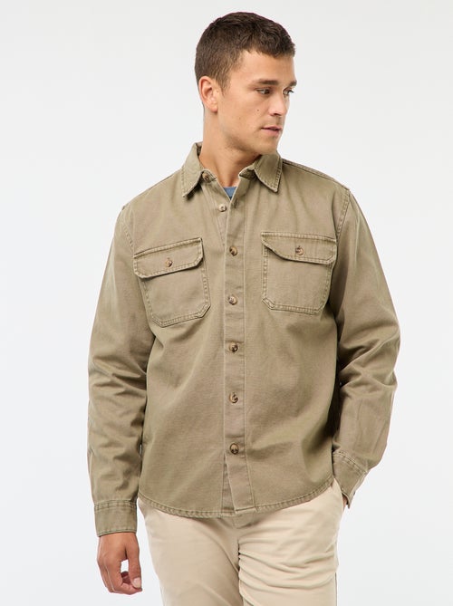 Katoenen overhemd met lange mouwen - Kiabi