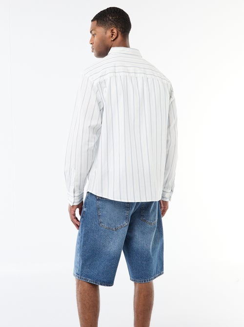 Katoenen overhemd met streepmotief - Kiabi
