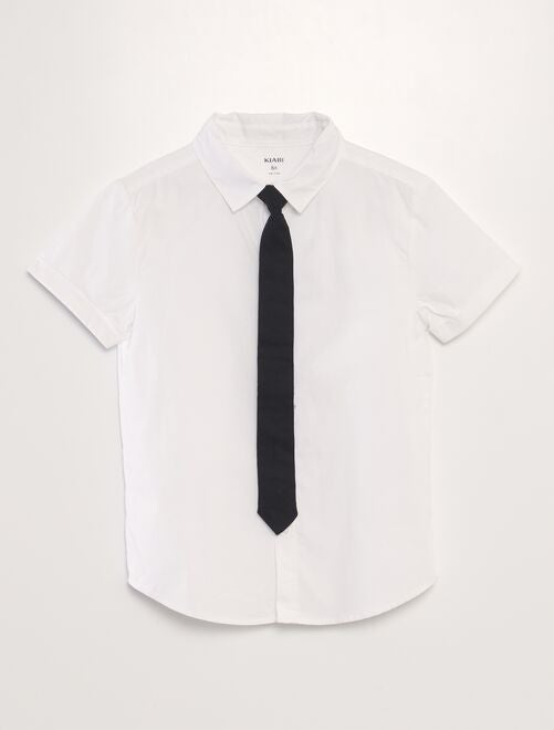 Katoenen overhemdje + stropdas - 2-delig - Kiabi