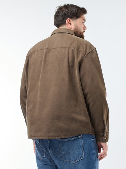 Katoenen overshirt met lange mouw - Kiabi
