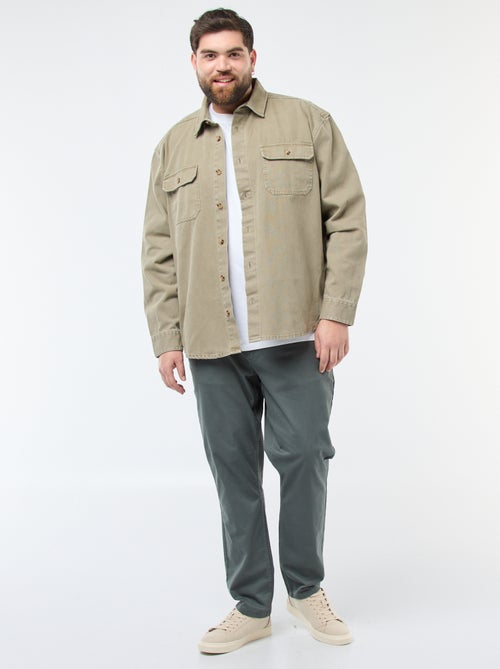 Katoenen overshirt met lange mouw - Kiabi