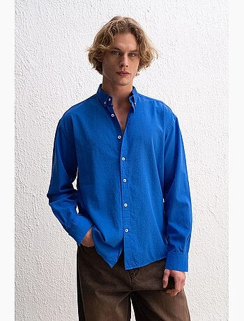 Katoenen oversized overhemd met knopen giesto